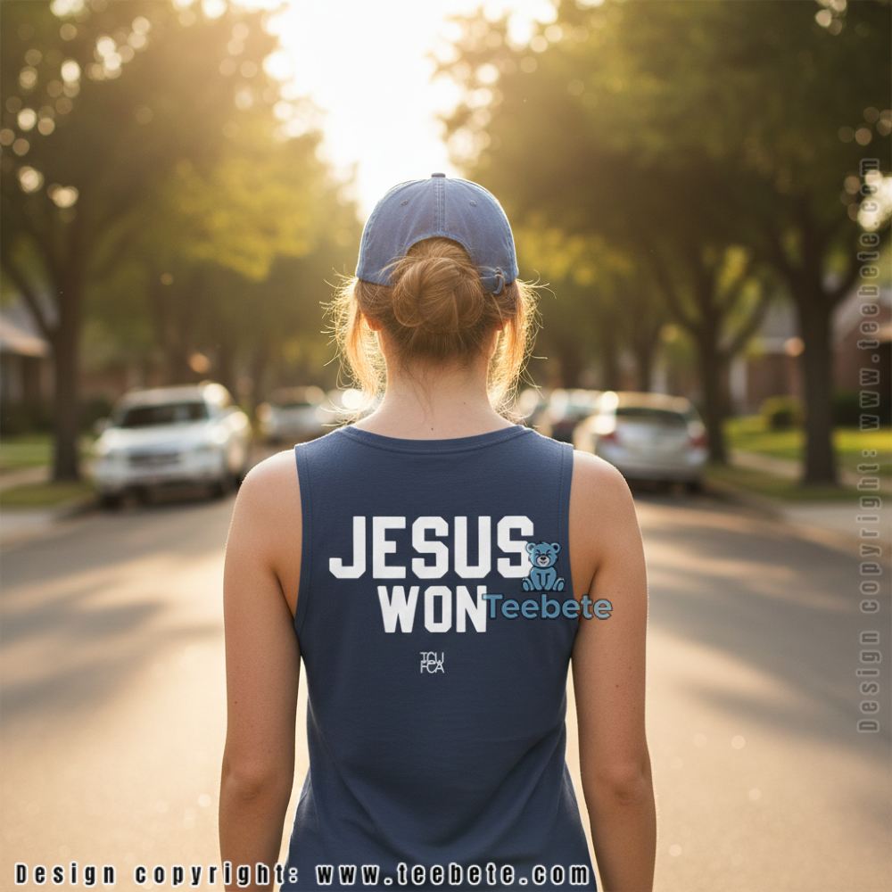 Jesus Won Tcu Fca Fellowship Of Christian Athletes Tanktop Jesus Won Tcu Fca Fellowship Of Christian Athletes Tanktop