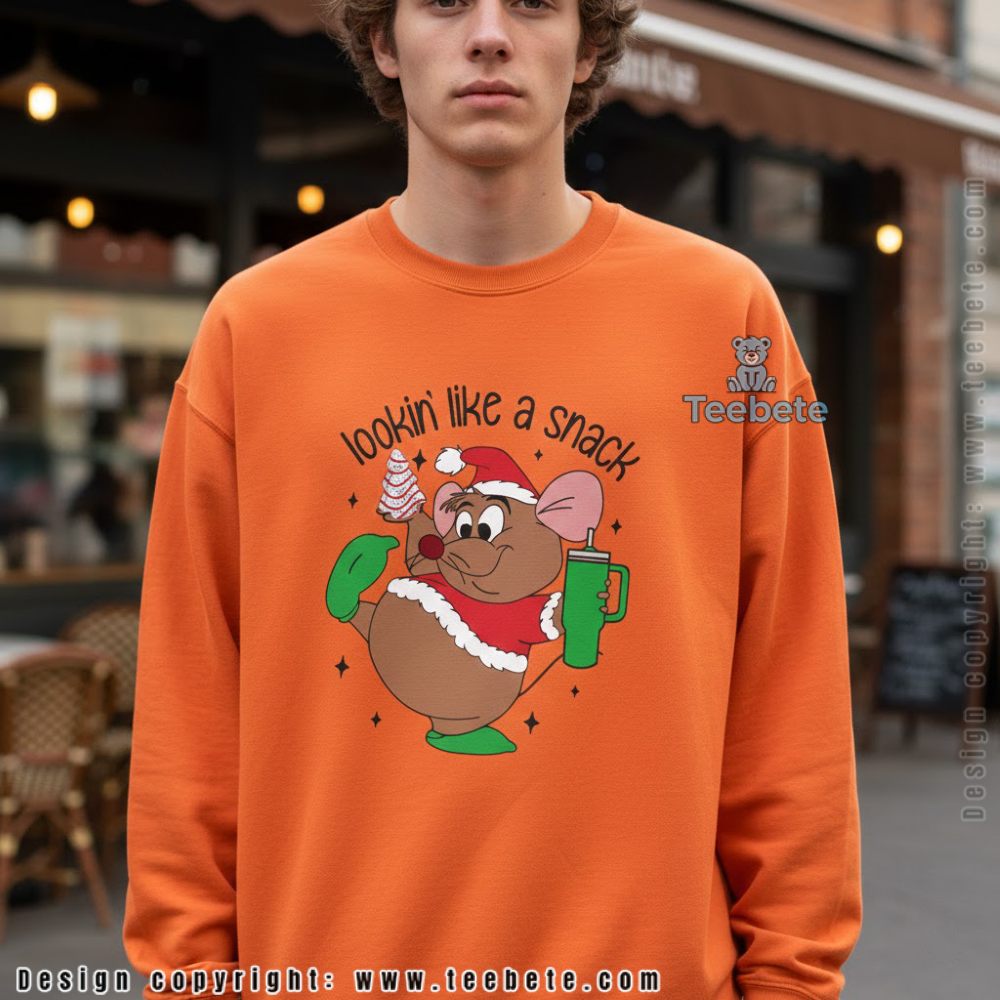 Lookin Like A Snack Christmas Mouse Long Sleeve Funny Holiday Lookin Like A Snack Christmas Mouse Long Sleeve Funny Holiday