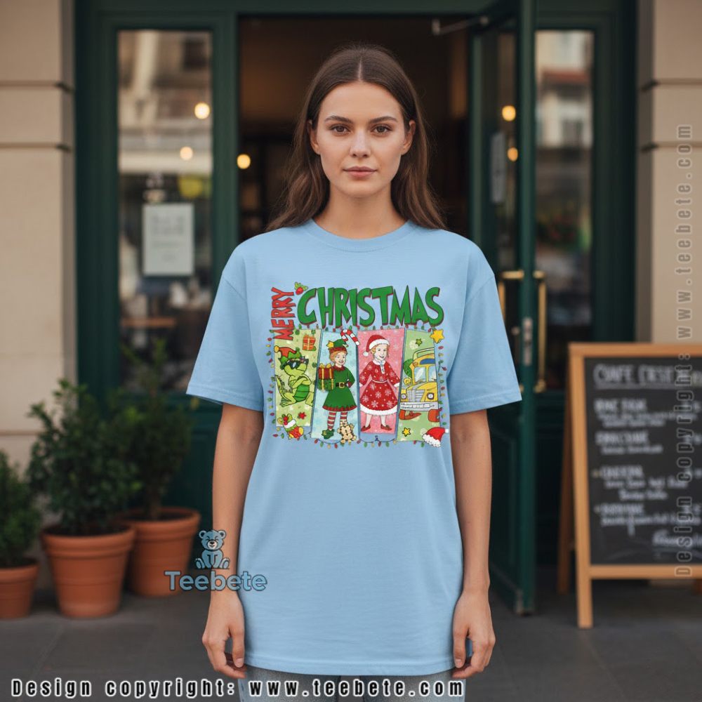 Magic School Bus Christmas Shirt Ms Frizzle Characters Holiday