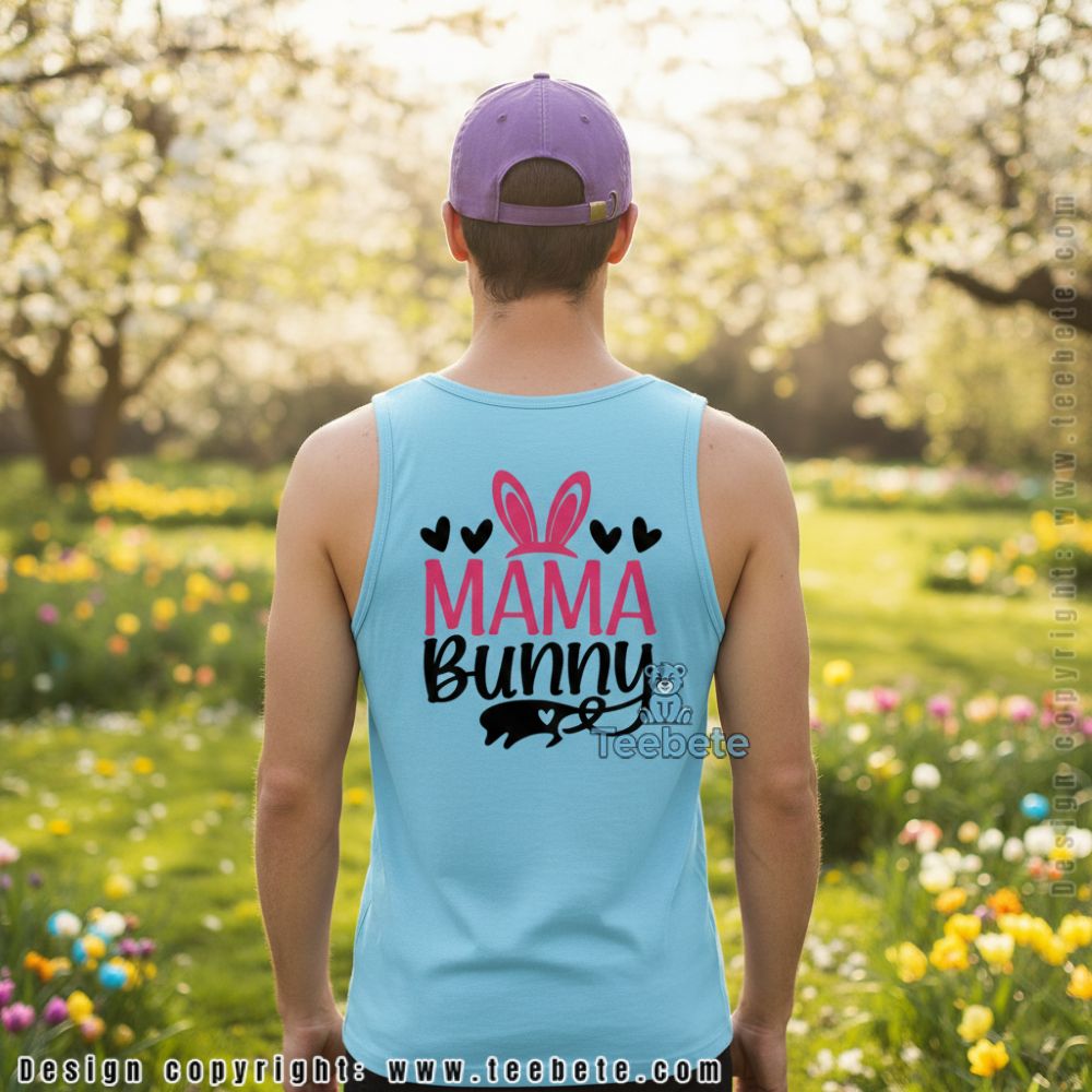 Mama Bunny Ears Pink Heart Cute Easter Women Tanktop Mama Bunny Ears Pink Heart Cute Easter Women Tanktop