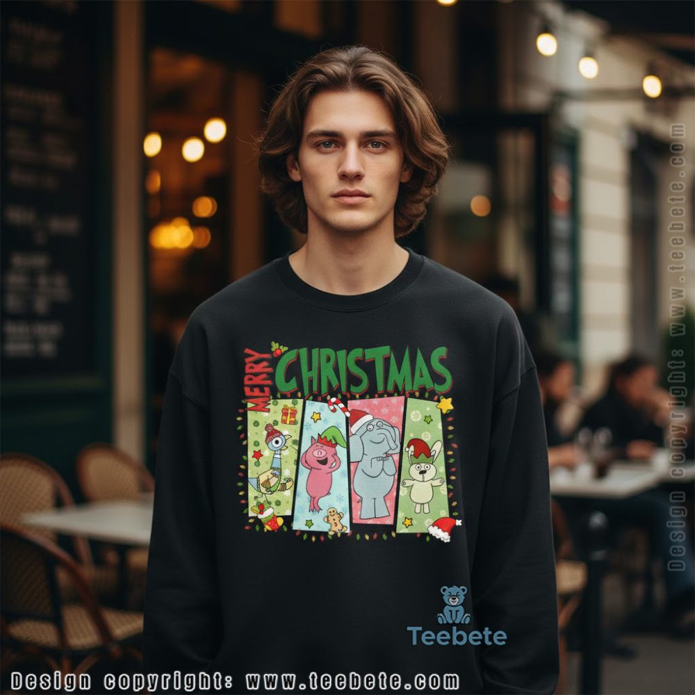 Merry Christmas Mo Willems Characters Pigeon Elephant Piggie Long Sleeve Merry Christmas Mo Willems Characters Pigeon Elephant Piggie Long Sleeve