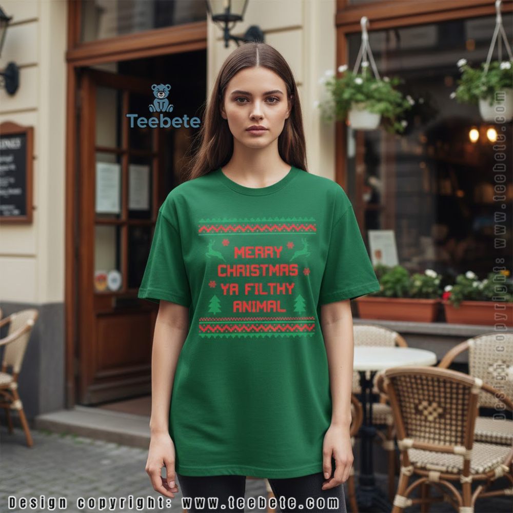 Merry Christmas Ya Filthy Animal Shirt Ugly Pattern