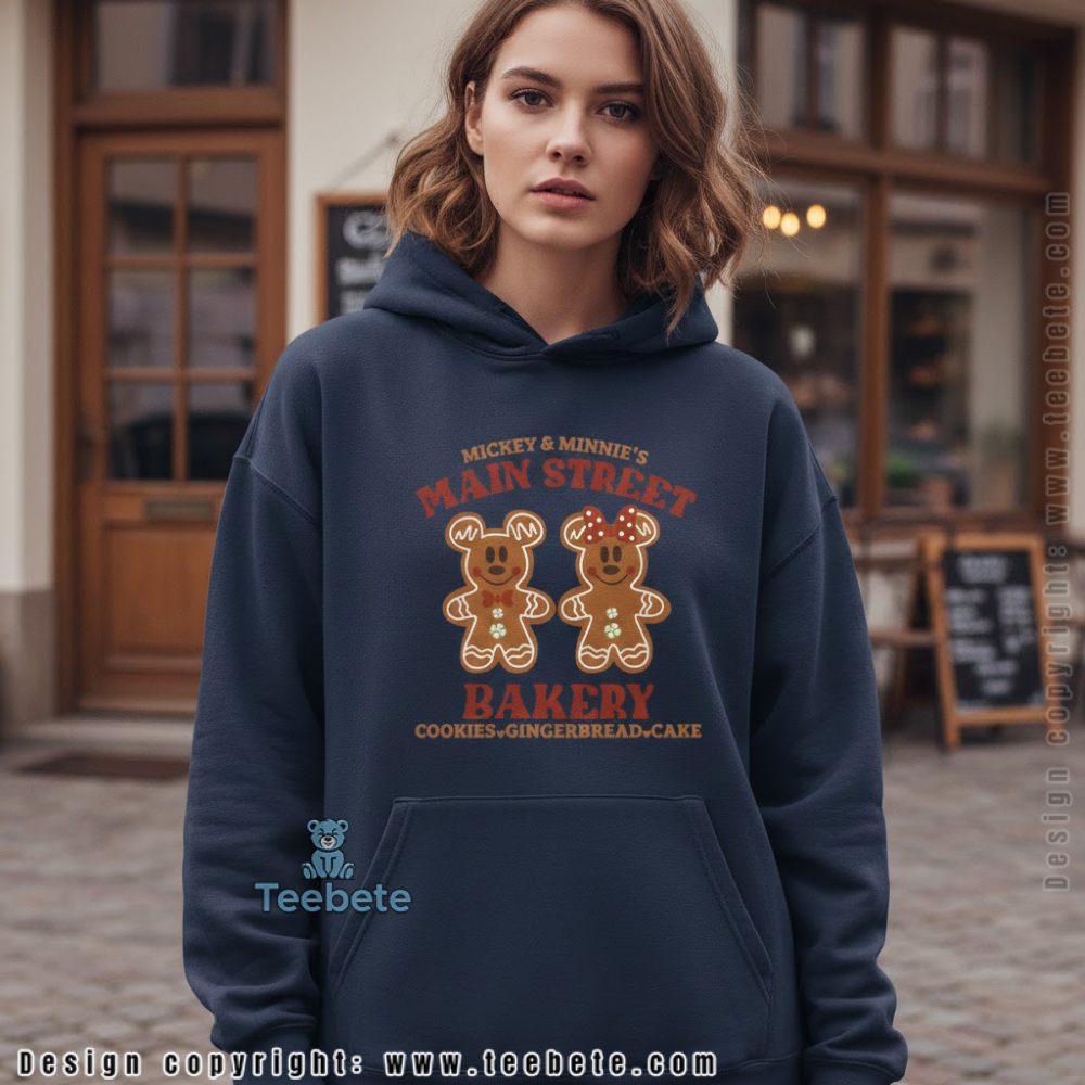Mickey And Minnie Main Street Bakery Hoodie Disney Christmas Gingerbread Mickey And Minnie Main Street Bakery Hoodie Disney Christmas Gingerbread