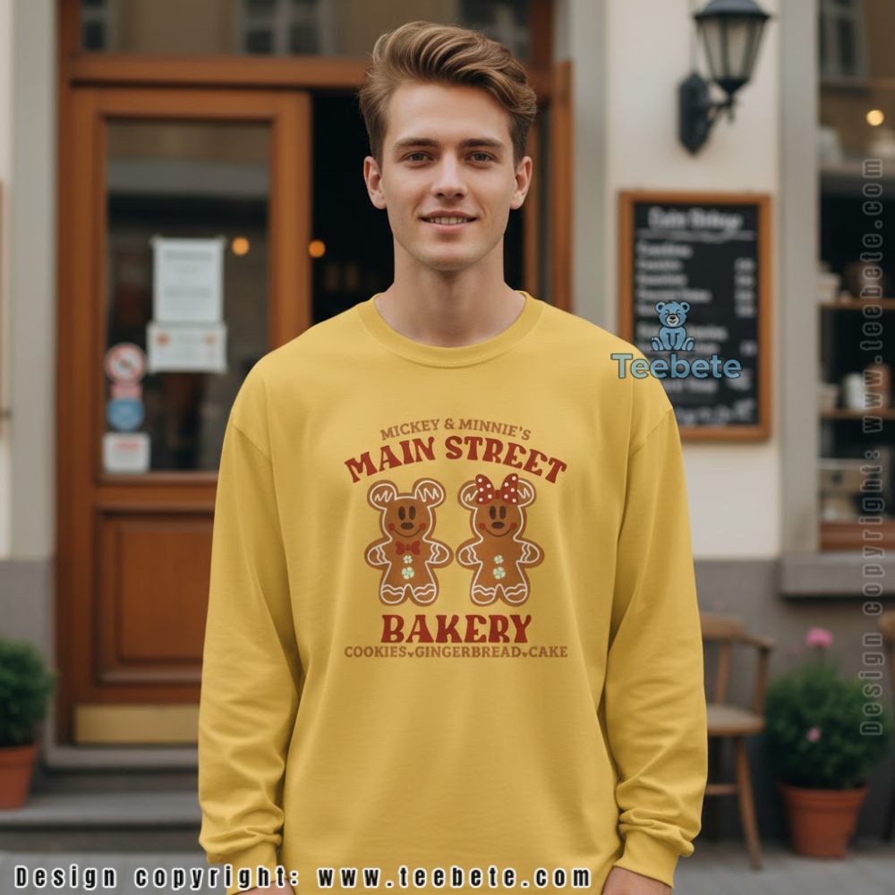 Mickey And Minnie Main Street Bakery Long Sleeve Disney Christmas Gingerbread Mickey And Minnie Main Street Bakery Long Sleeve Disney Christmas Gingerbread