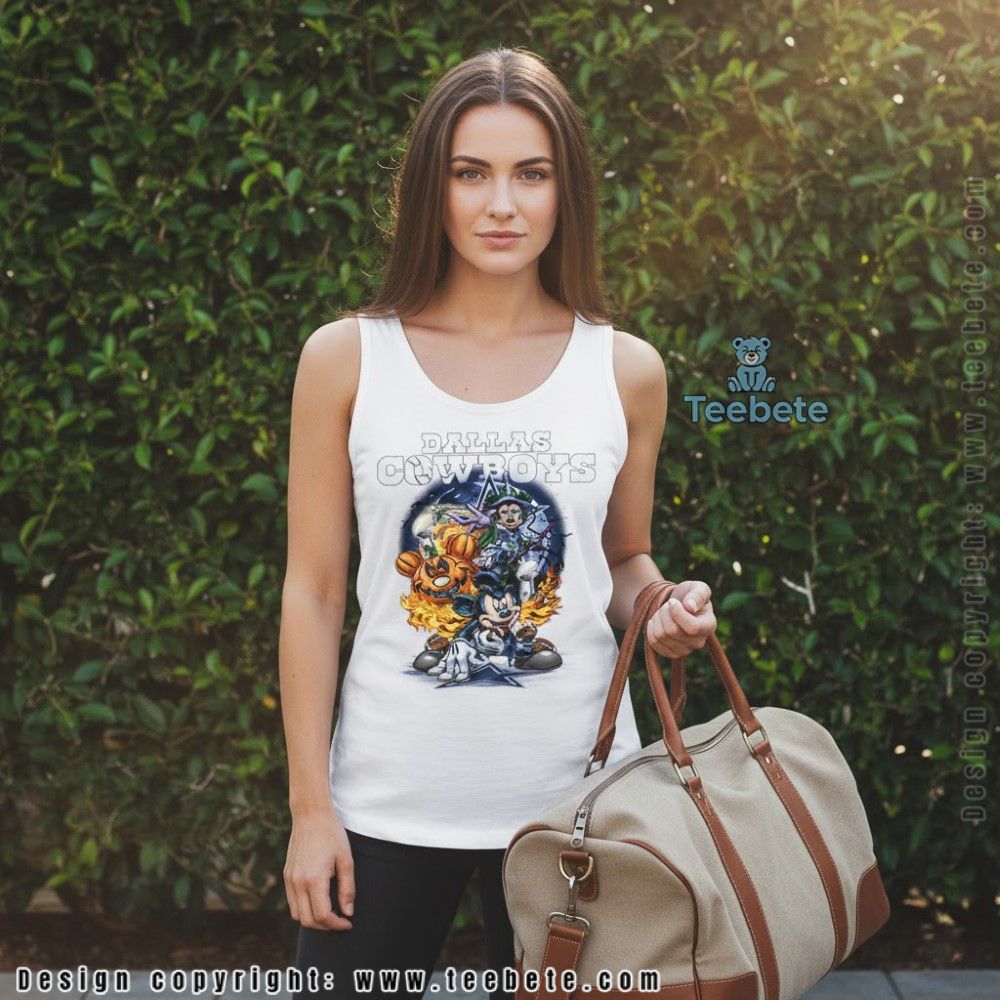 Mickey Minnie Dallas Cowboys Halloween Tanktop Mickey Minnie Dallas Cowboys Halloween Tanktop