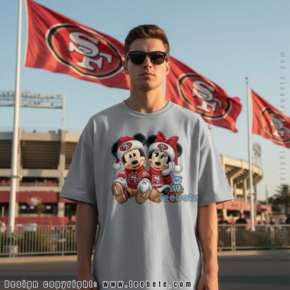 Mickey Minnie San Francisco 49Ers Christmas Shirt Disney Football