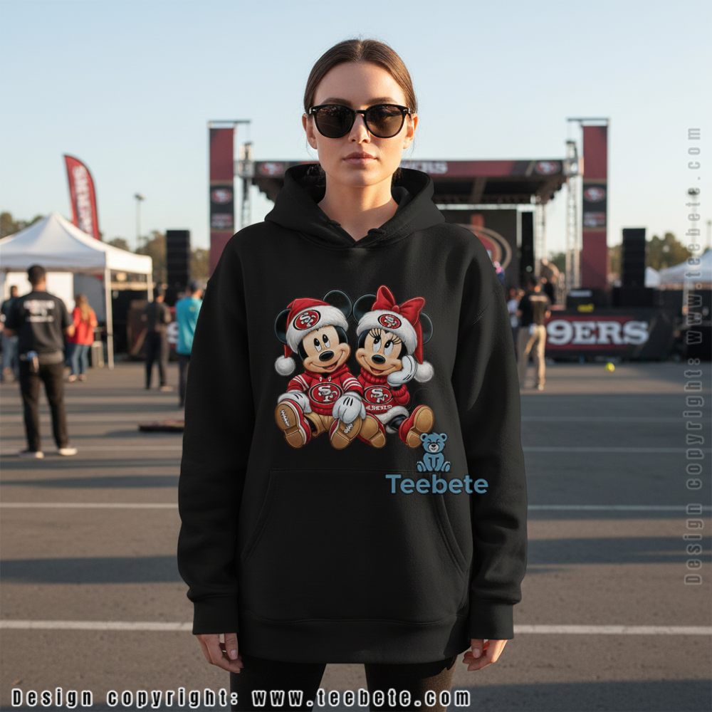 Mickey Minnie San Francisco 49Ers Christmas Hoodie Disney Football Mickey Minnie San Francisco 49Ers Christmas Hoodie Disney Football