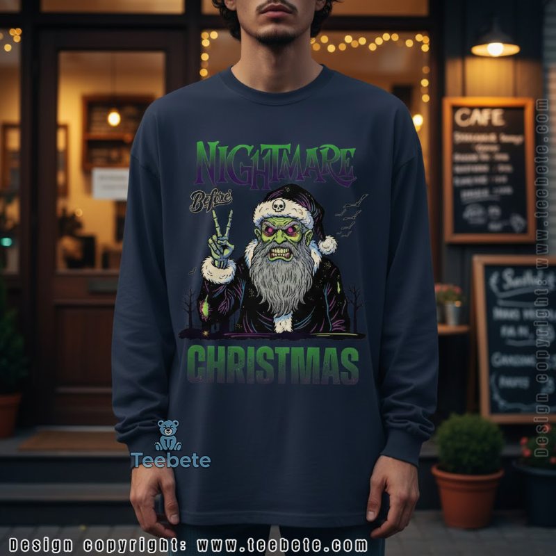Nightmare Before Christmas Zombie Grinchmas Long Sleeve Nightmare Before Christmas Zombie Grinchmas Long Sleeve