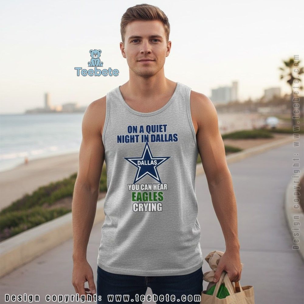 On A Quiet Night In Dallas Eagles Crying Tanktop On A Quiet Night In Dallas Eagles Crying Tanktop