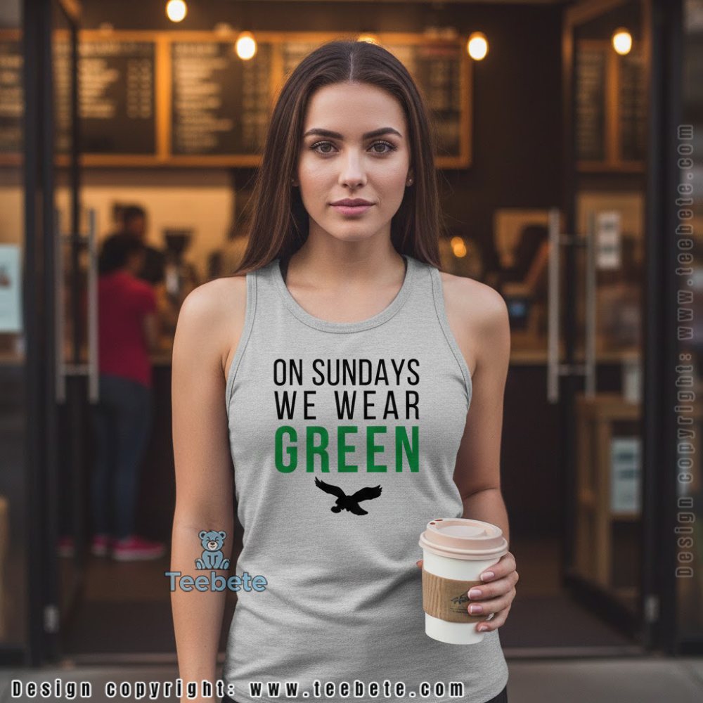 On Sundays We Wear Green Eagles Tanktop On Sundays We Wear Green Eagles Tanktop