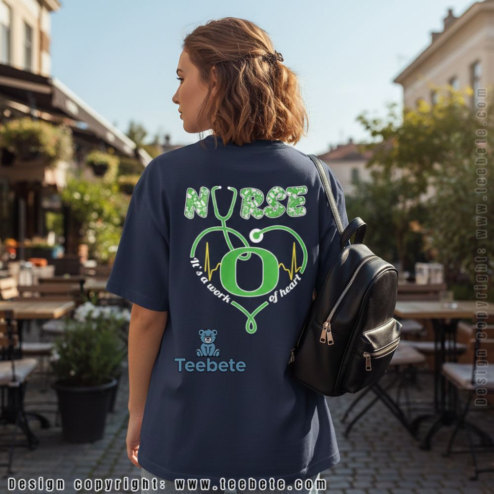Oregon Ducks Nurse Its A Work Of Heart Men Shirt
