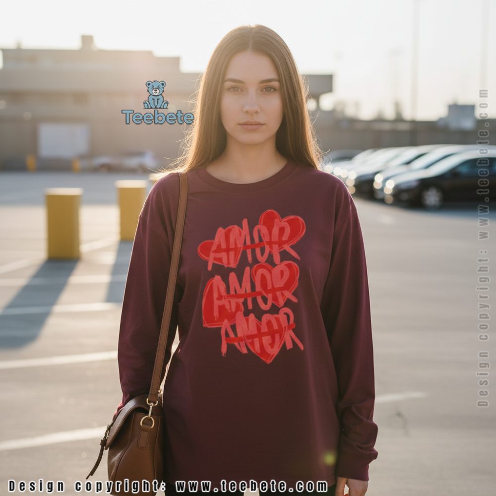 Oversized Valentines Amor Heart Graphic Long Sleeve Oversized Valentines Amor Heart Graphic Long Sleeve