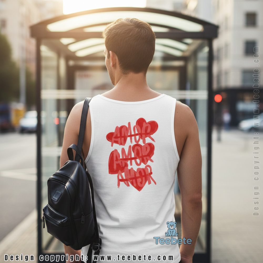Oversized Valentines Amor Heart Graphic Tanktop Oversized Valentines Amor Heart Graphic Tanktop
