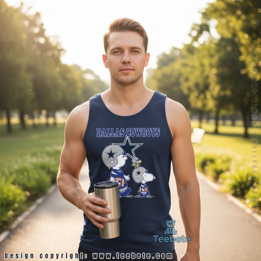 Peanuts Dallas Cowboys Snoopy Charlie Brown Tanktop For Women Peanuts Dallas Cowboys Snoopy Charlie Brown Tanktop For Women