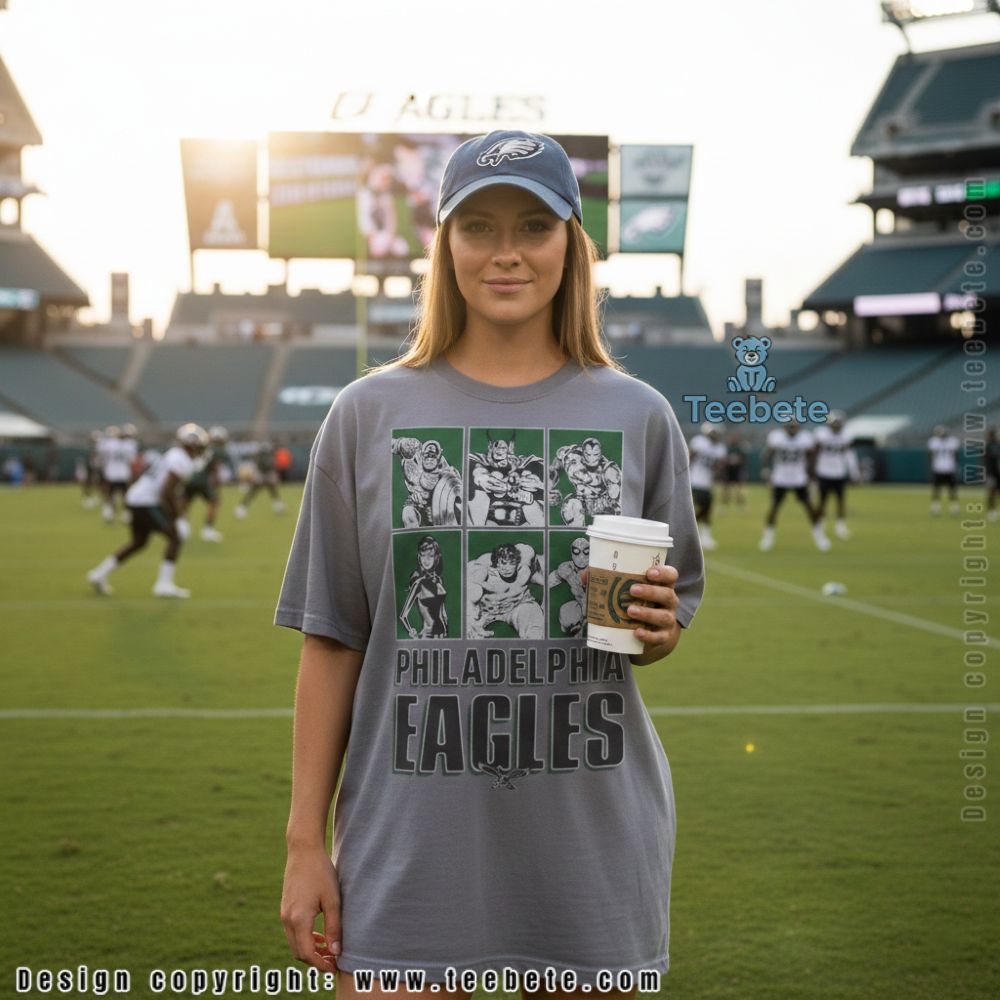 Philadelphia Eagles Avengers Characters Shirt For Teen