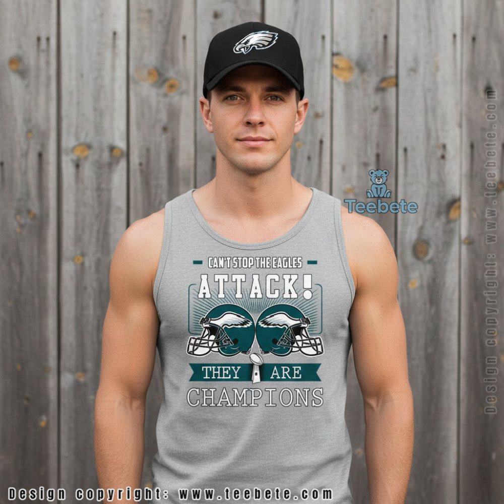 Philadelphia Eagles Champions Attack Quote Tanktop Philadelphia Eagles Champions Attack Quote Tanktop