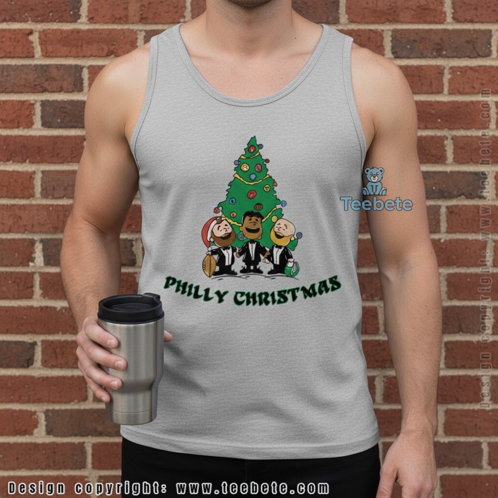 Philadelphia Eagles Christmas Peanuts Charlie Brown Tanktop Philadelphia Eagles Christmas Peanuts Charlie Brown Tanktop