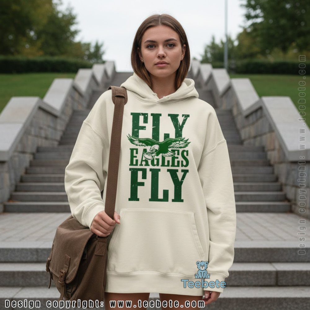 Philadelphia Eagles Fly Eagles Fly Retro Hoodie Philadelphia Eagles Fly Eagles Fly Retro Hoodie