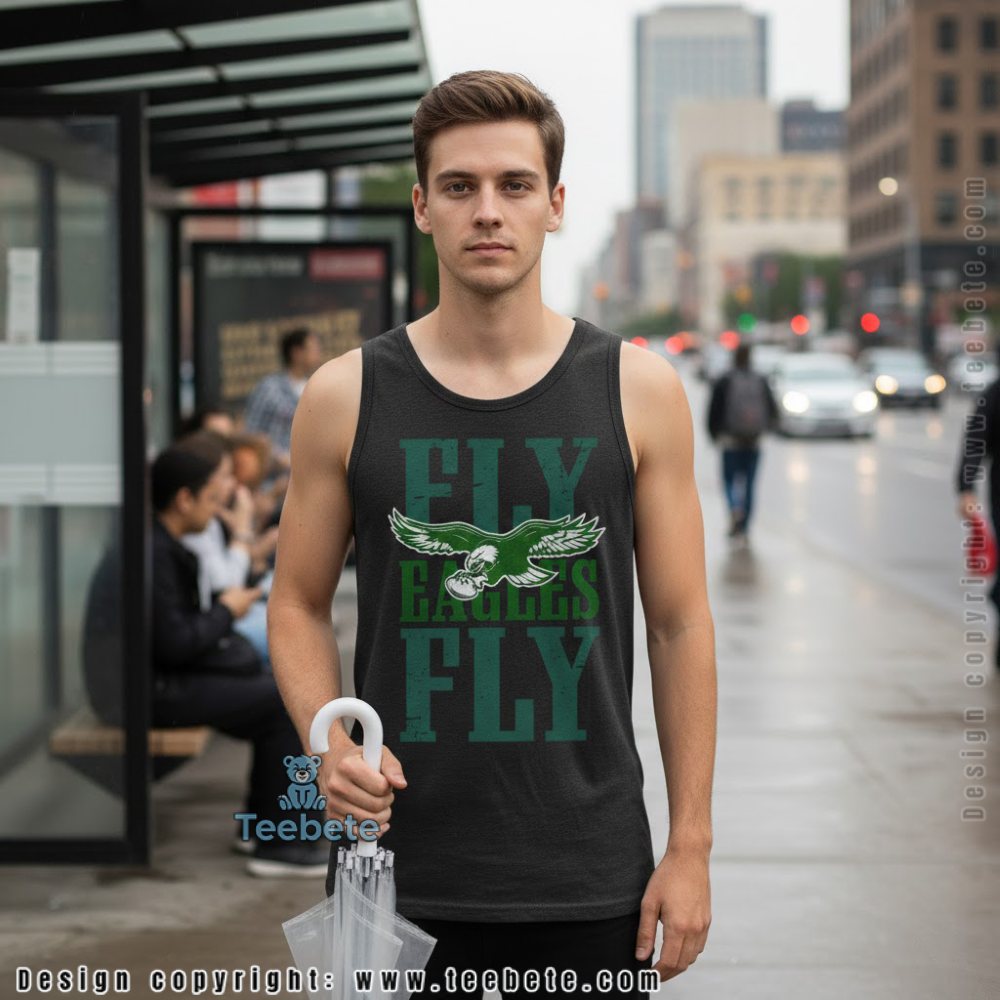 Philadelphia Eagles Fly Eagles Fly Retro Tanktop Philadelphia Eagles Fly Eagles Fly Retro Tanktop