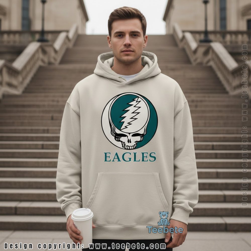 Philadelphia Eagles Grateful Dead Hoodie Skull Lightning Bolt Philadelphia Eagles Grateful Dead Hoodie Skull Lightning Bolt