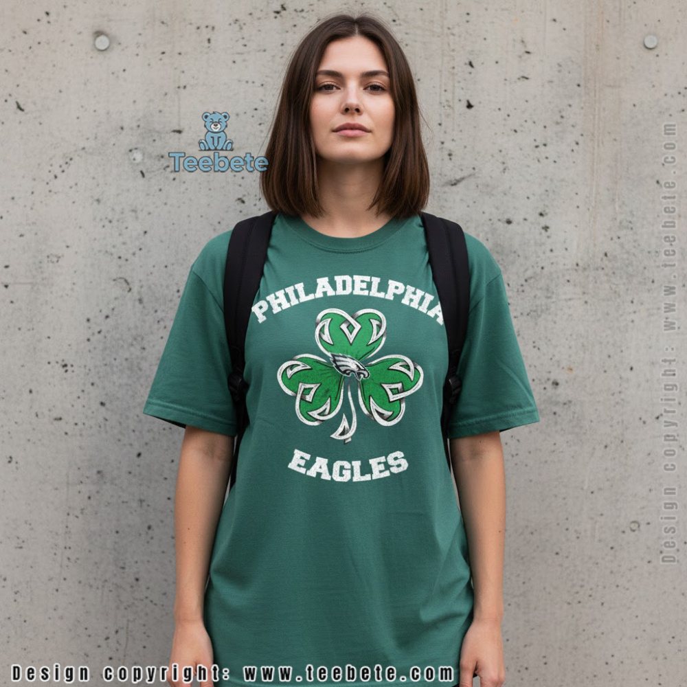 Philadelphia Eagles Green Shirt Shamrock St Patricks Day