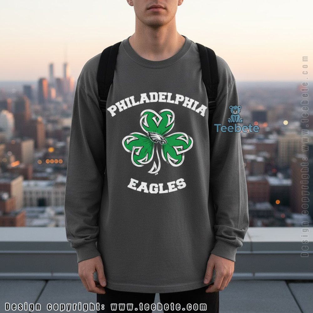 Philadelphia Eagles Green Long Sleeve Shamrock St Patricks Day Philadelphia Eagles Green Long Sleeve Shamrock St Patricks Day