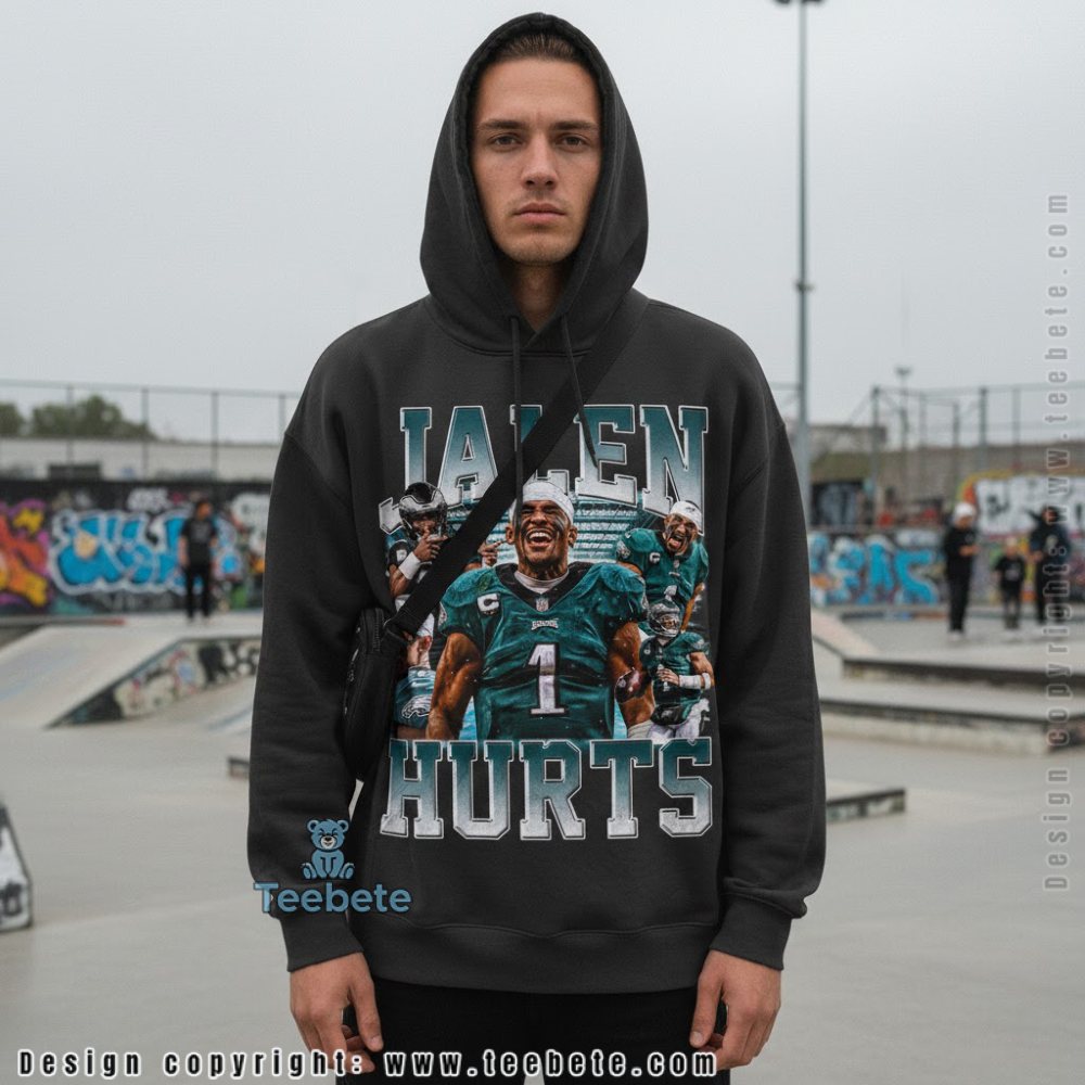 Philadelphia Eagles Jalen Hurts Retro Hoodie For Men Philadelphia Eagles Jalen Hurts Retro Hoodie For Men