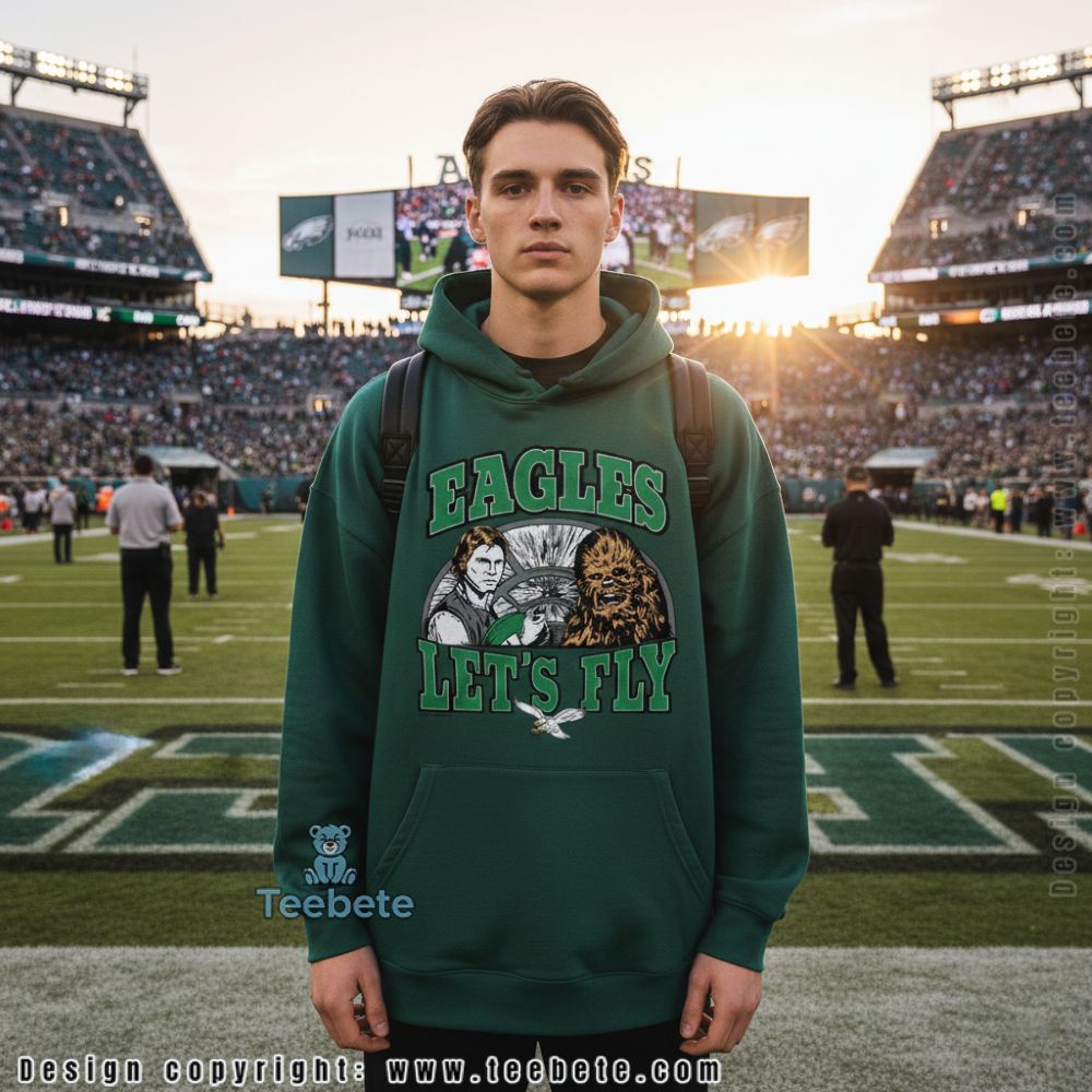 Philadelphia Eagles Lets Fly Star Wars Hoodie Han Solo Chewbacca Philadelphia Eagles Lets Fly Star Wars Hoodie Han Solo Chewbacca