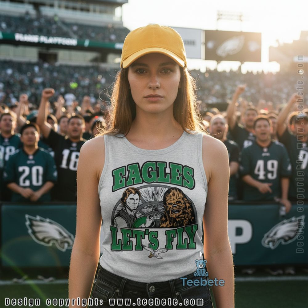 Philadelphia Eagles Lets Fly Star Wars Tanktop Han Solo Chewbacca Philadelphia Eagles Lets Fly Star Wars Tanktop Han Solo Chewbacca