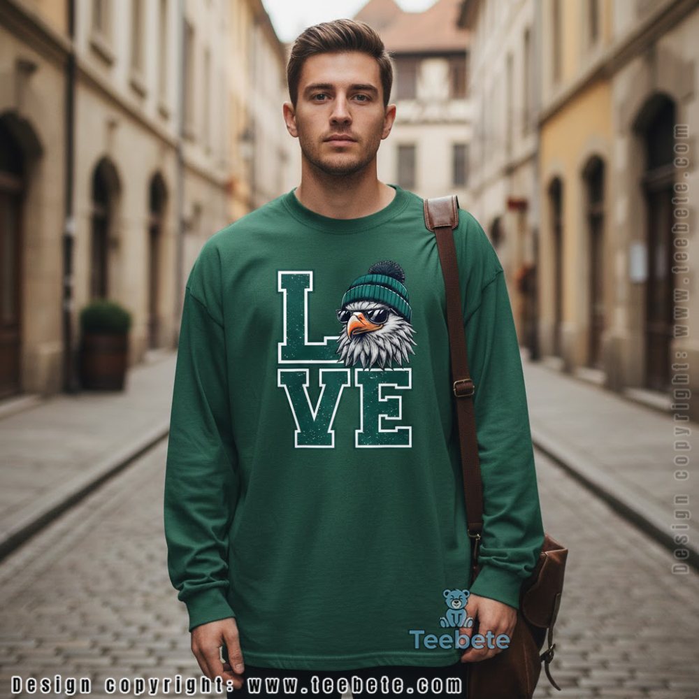 Philadelphia Eagles Love Long Sleeve Funny Mascot Sunglasses Philadelphia Eagles Love Long Sleeve Funny Mascot Sunglasses