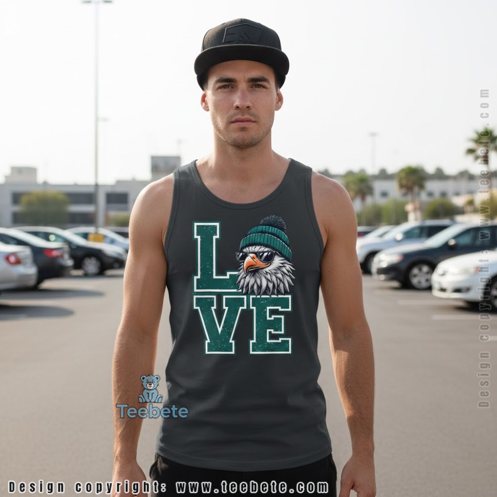 Philadelphia Eagles Love Tanktop Funny Mascot Sunglasses Philadelphia Eagles Love Tanktop Funny Mascot Sunglasses