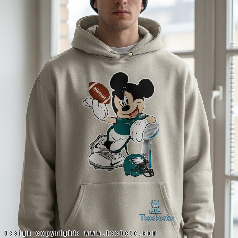 Philadelphia Eagles Mickey Mouse Super Bowl Champion Hoodie Philadelphia Eagles Mickey Mouse Super Bowl Champion Hoodie