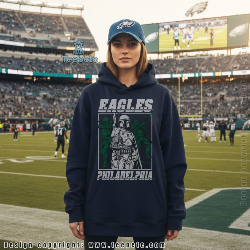 Philadelphia Eagles Star Wars Boba Fett Hoodie Mandalorian Fan Gift Philadelphia Eagles Star Wars Boba Fett Hoodie Mandalorian Fan Gift