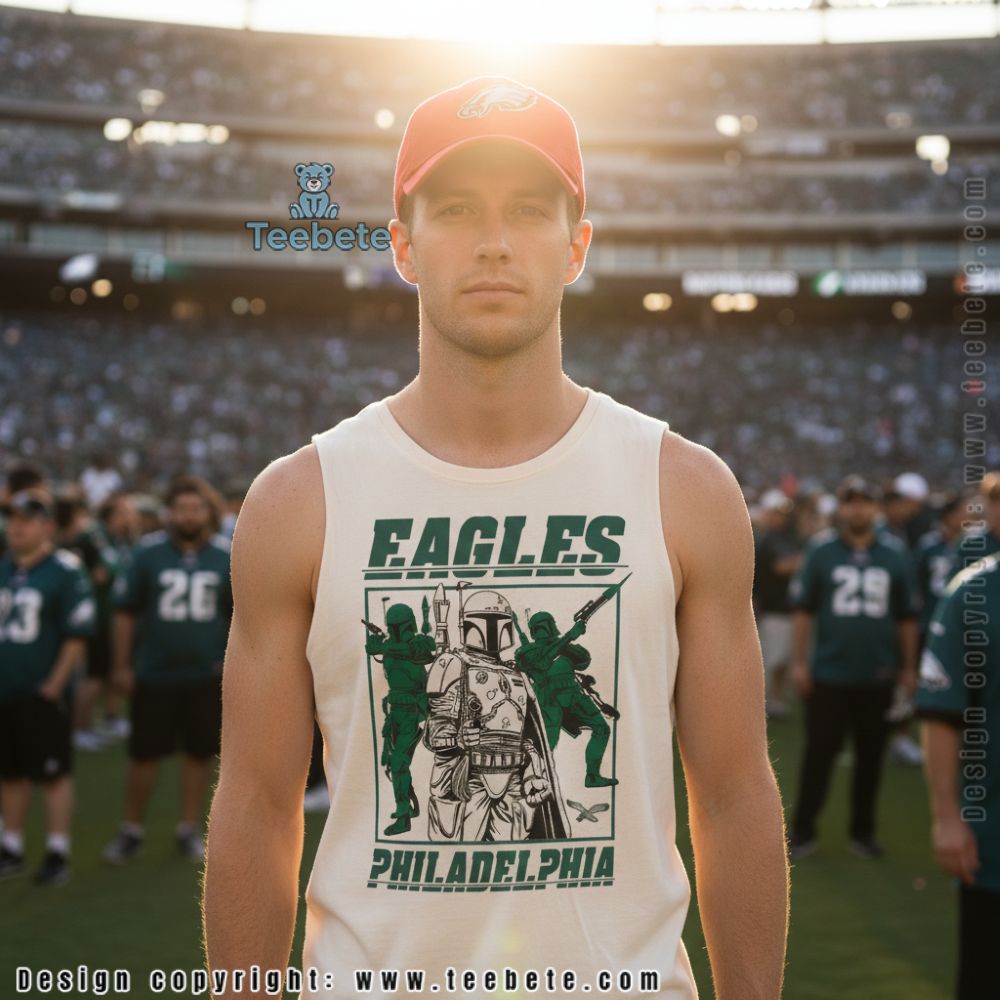 Philadelphia Eagles Star Wars Boba Fett Tanktop Mandalorian Fan Gift Philadelphia Eagles Star Wars Boba Fett Tanktop Mandalorian Fan Gift