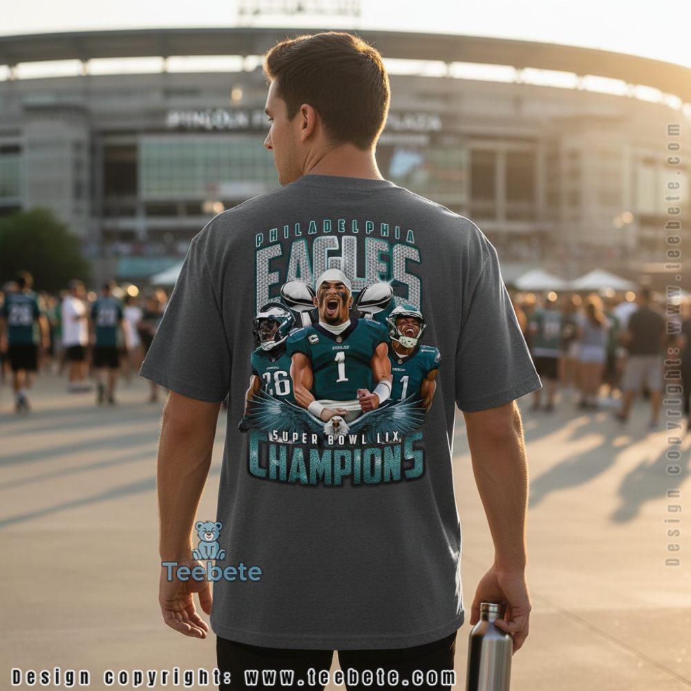 Philadelphia Eagles Super Bowl Lix Champions Shirt 2025 Victory Tee