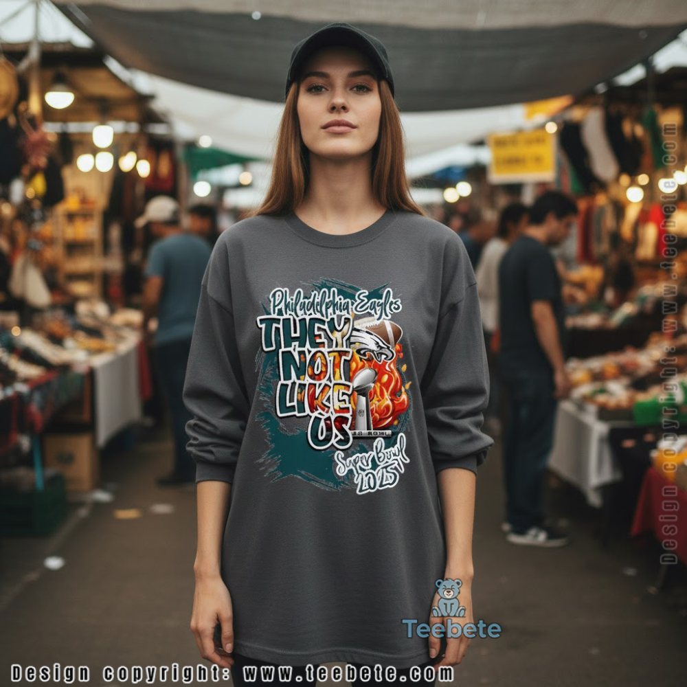 Philadelphia Eagles They Not Like Us Super Bowl 2025 Long Sleeve Philadelphia Eagles They Not Like Us Super Bowl 2025 Long Sleeve