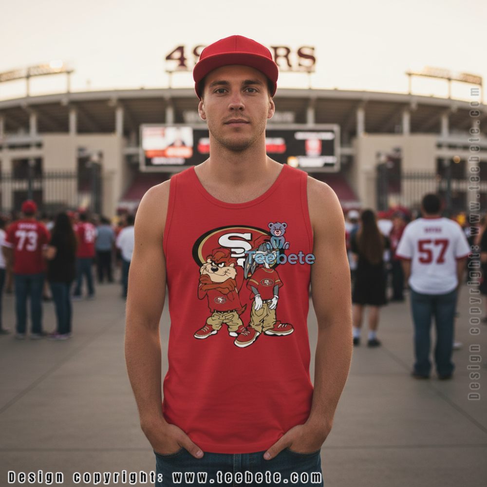San Francisco 49Ers Bugs Bunny Taz Tanktop Looney Tunes San Francisco 49Ers Bugs Bunny Taz Tanktop Looney Tunes