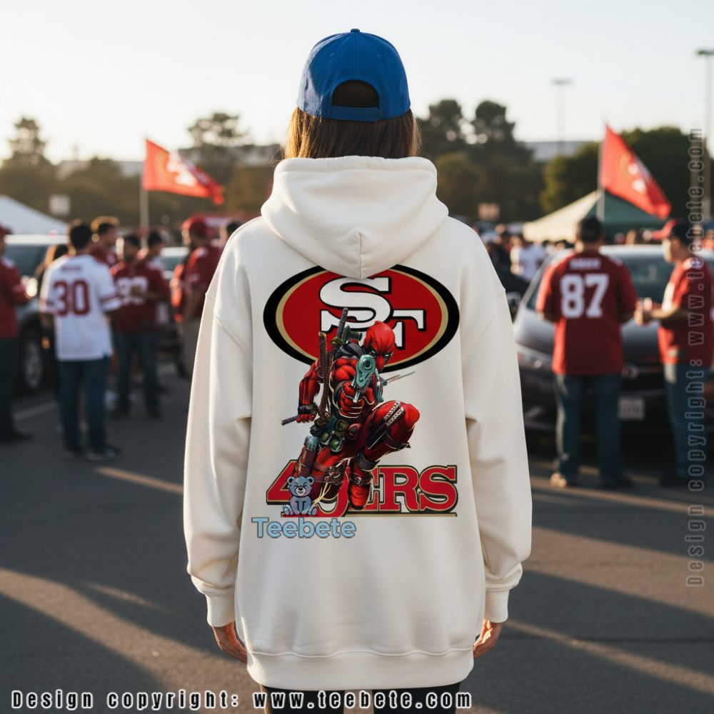 San Francisco 49Ers Deadpool Hoodie Marvel Mashup For Teen San Francisco 49Ers Deadpool Hoodie Marvel Mashup For Teen