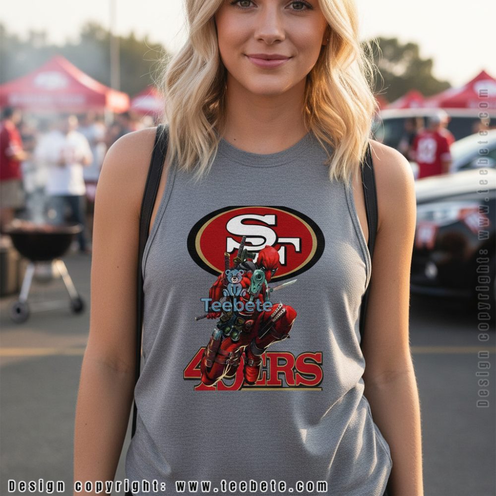 San Francisco 49Ers Deadpool Tanktop Marvel Mashup For Teen San Francisco 49Ers Deadpool Tanktop Marvel Mashup For Teen