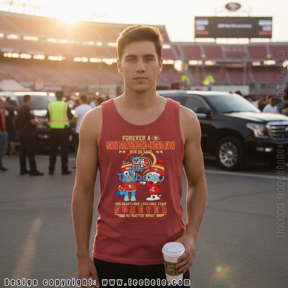 San Francisco 49Ers Forever Fan Snoopy Bluey Tanktop Win Or Lose San Francisco 49Ers Forever Fan Snoopy Bluey Tanktop Win Or Lose