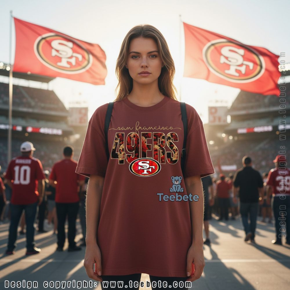 San Francisco 49Ers Skull Flowers Shirt