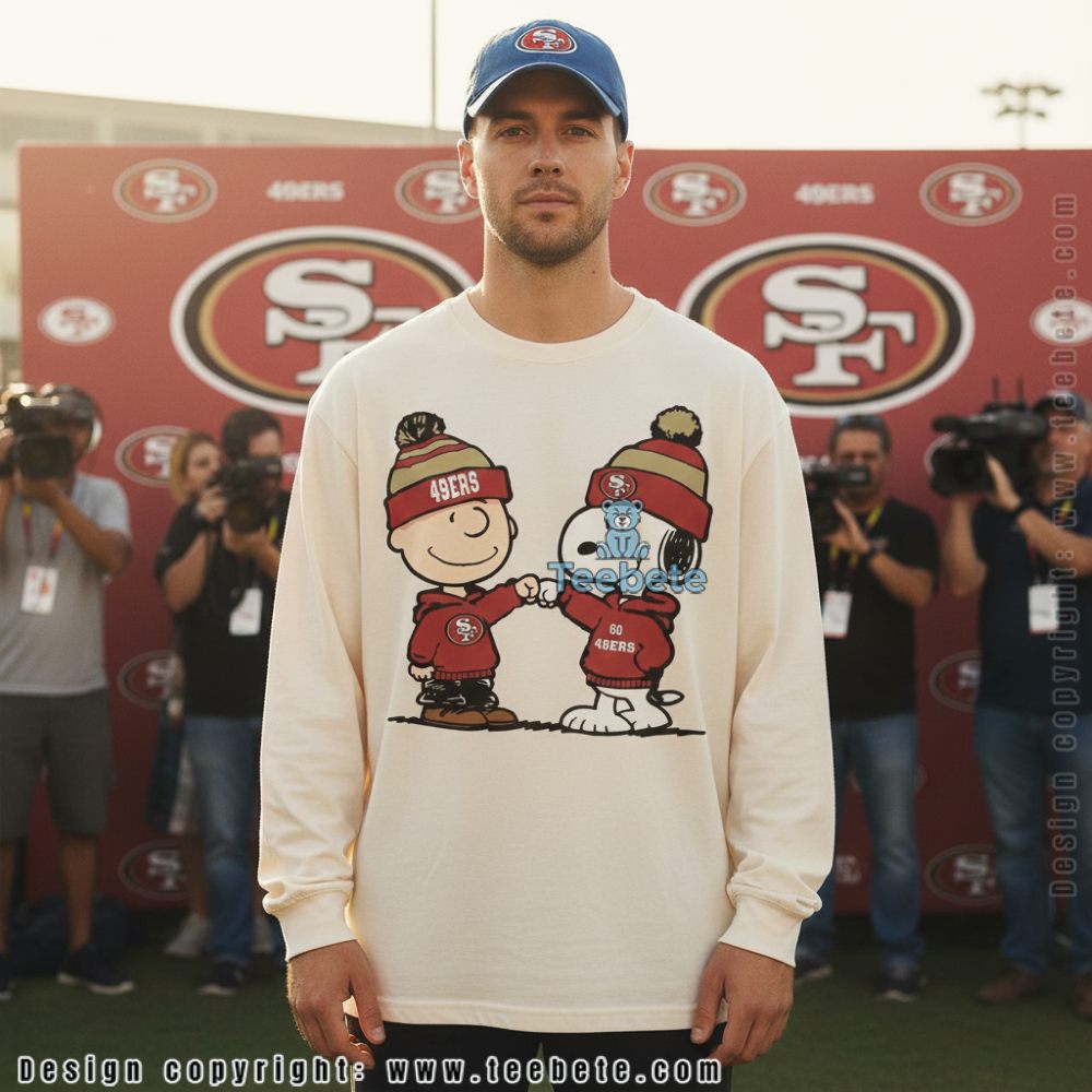 San Francisco 49Ers Snoopy Charlie Brown Long Sleeve Go 49Ers Mom Fan San Francisco 49Ers Snoopy Charlie Brown Long Sleeve Go 49Ers Mom Fan