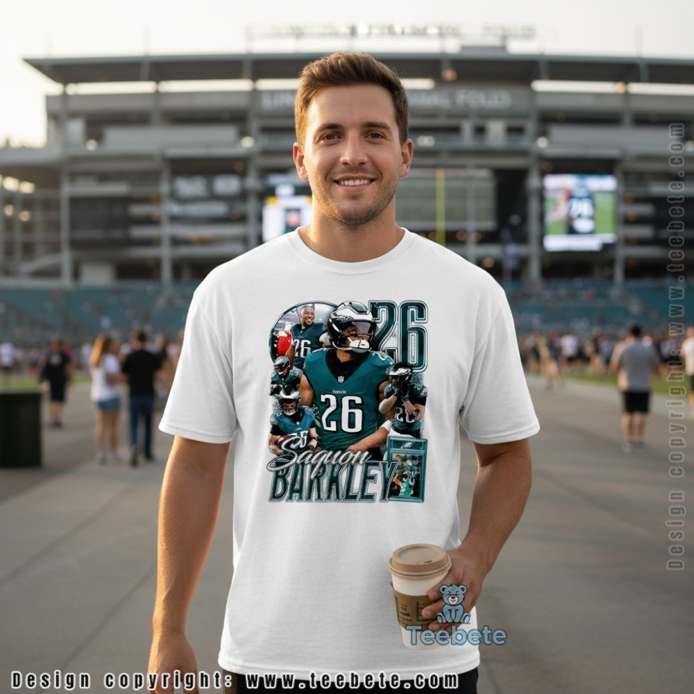 Saquon Barkley 26 Philadelphia Eagles Shirt Running Back Football