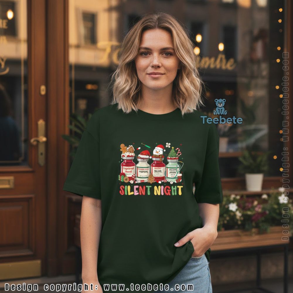 Silent Night Funny Nurse Christmas Shirt