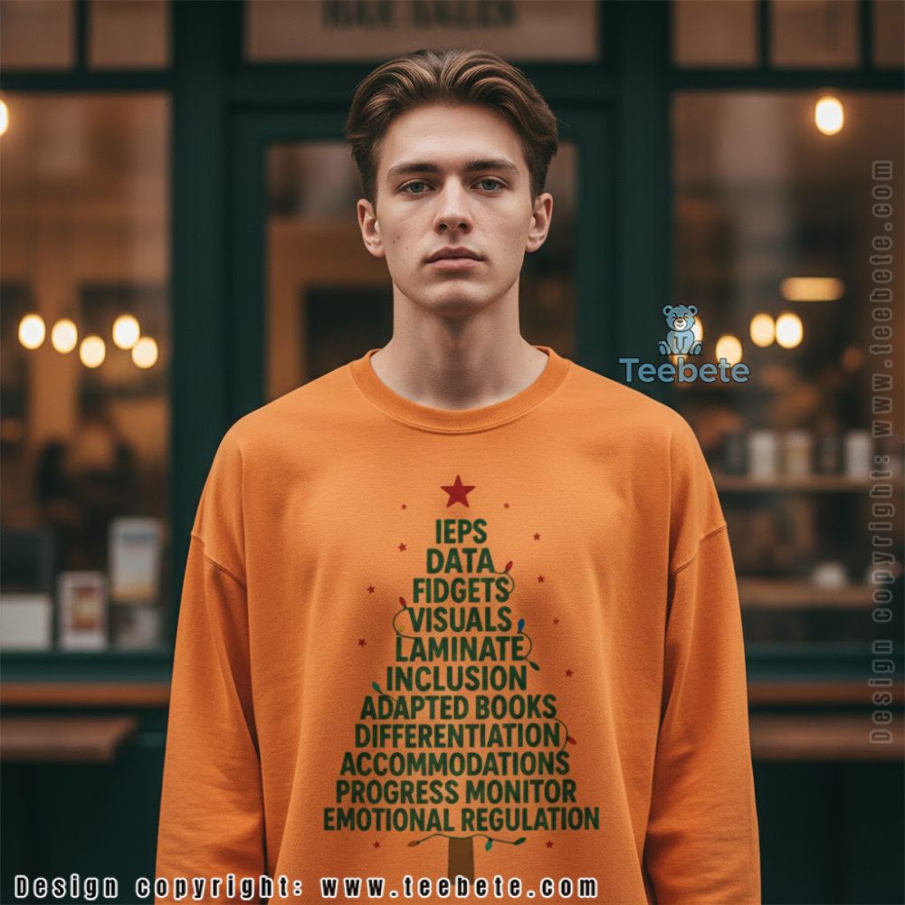 Special Education Teacher Christmas Tree Long Sleeve Iep Data Fidgets Special Education Teacher Christmas Tree Long Sleeve Iep Data Fidgets
