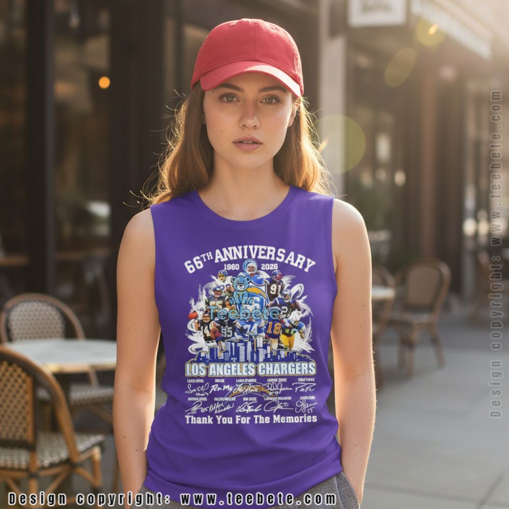 Thank For The Memories Chargers 1960 2026 66Th Anniversary Tanktop Thank For The Memories Chargers 1960 2026 66Th Anniversary Tanktop