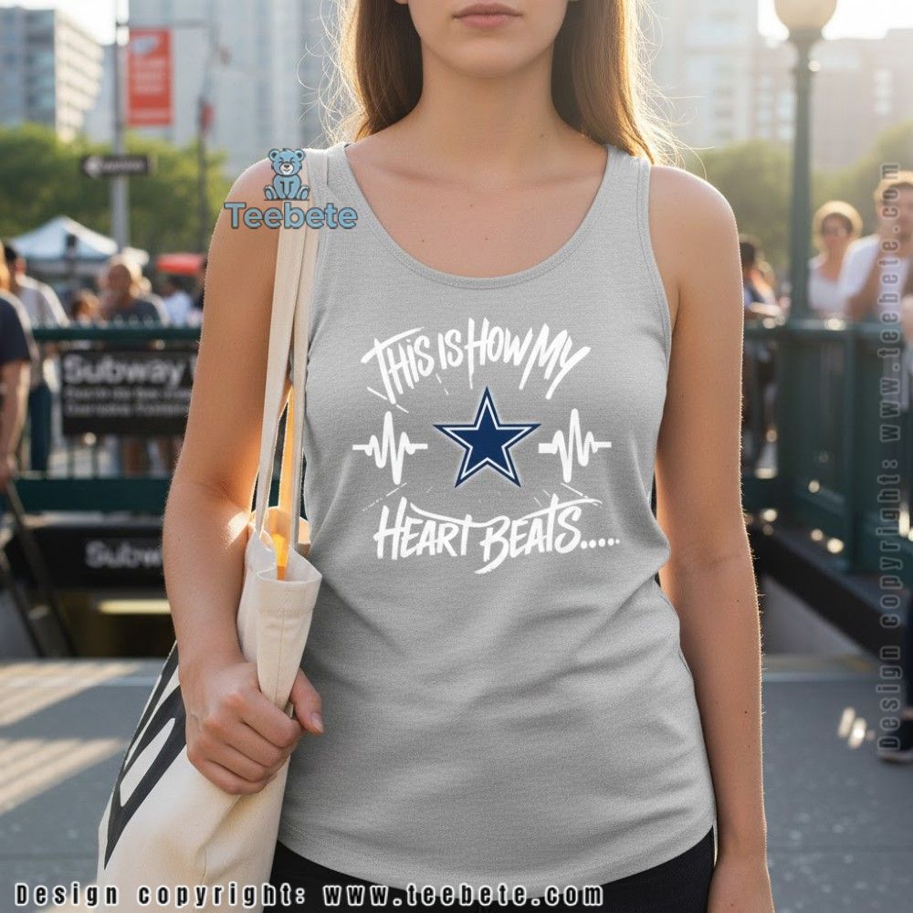 This Is How My Heart Beats Cowboys Logo Tanktop This Is How My Heart Beats Cowboys Logo Tanktop
