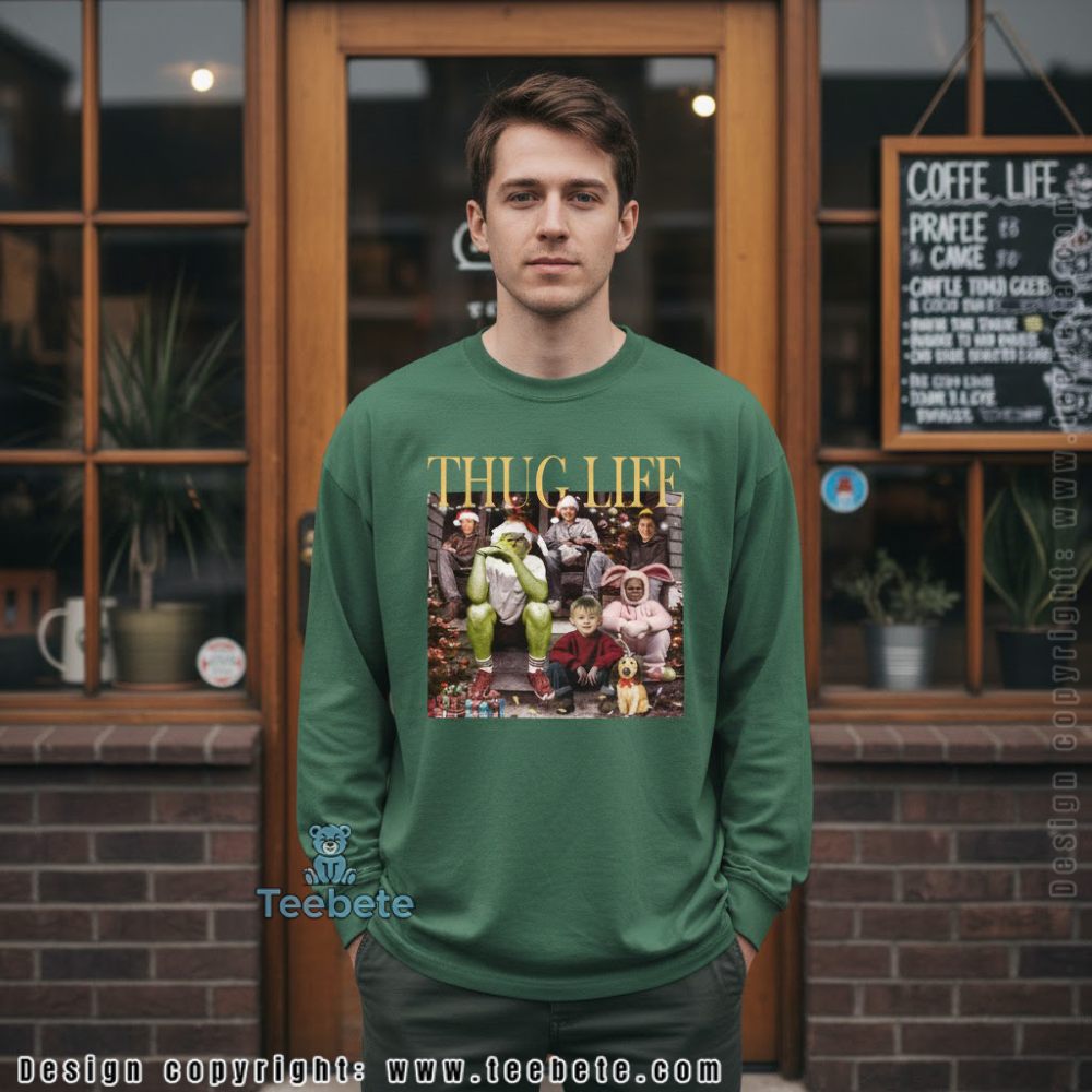 Thug Life Grinch Christmas Long Sleeve Funny Christmas Movie Parody Thug Life Grinch Christmas Long Sleeve Funny Christmas Movie Parody