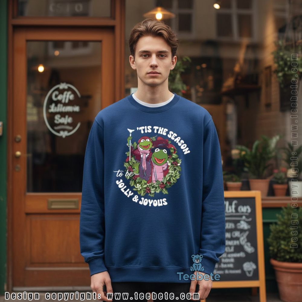 Tis The Season To Be Jolly Long Sleeve Kermit The Frog Christmas Design Tis The Season To Be Jolly Long Sleeve Kermit The Frog Christmas Design
