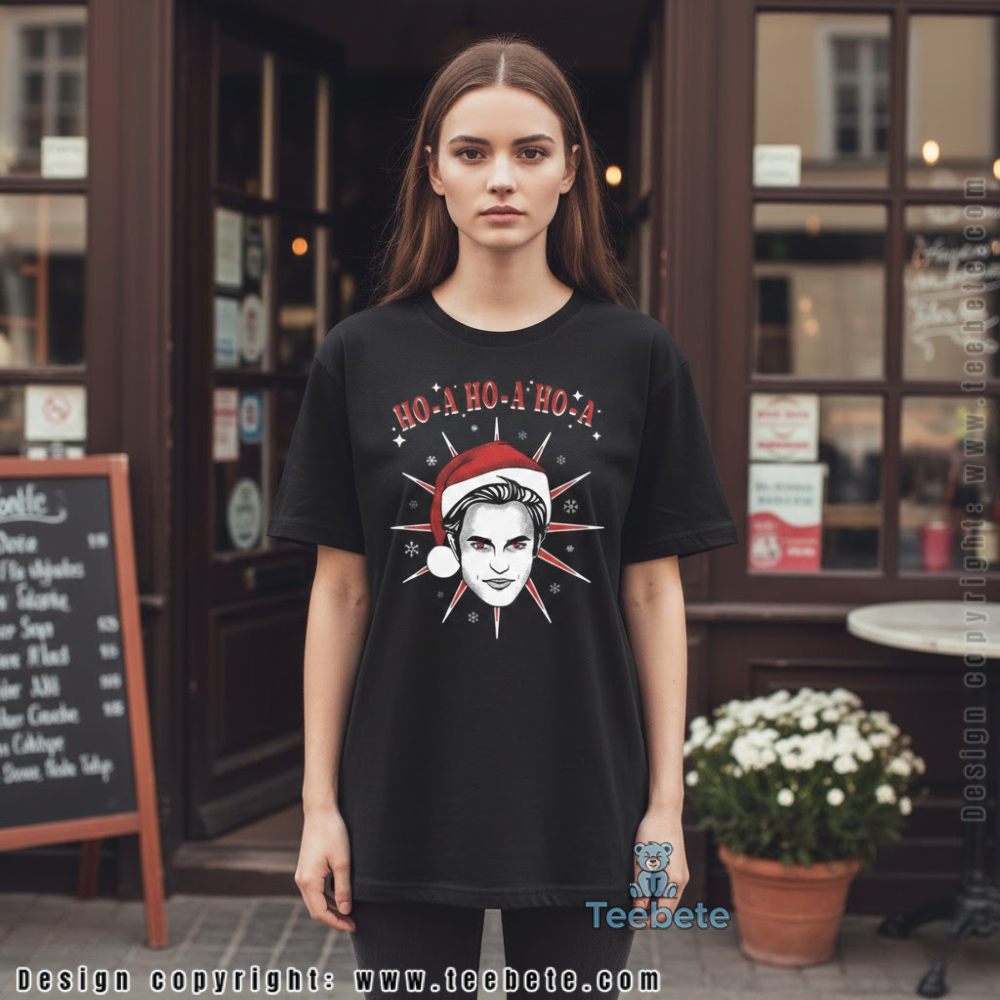 Wednesday Addams Santa Hat Christmas Shirt Ho Ho Ho